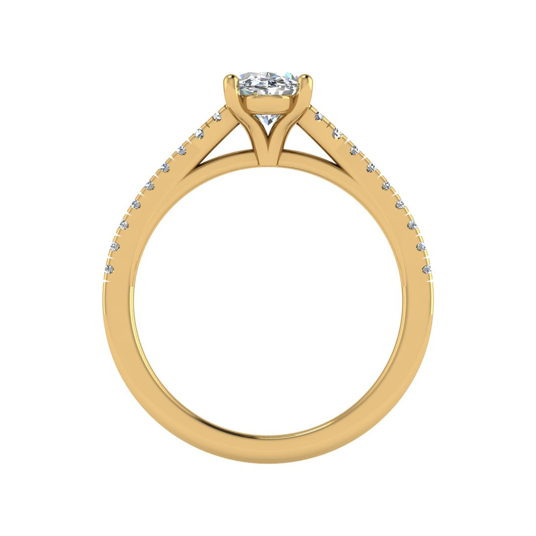 Camila Split Pave Cathedral Engagement Ring